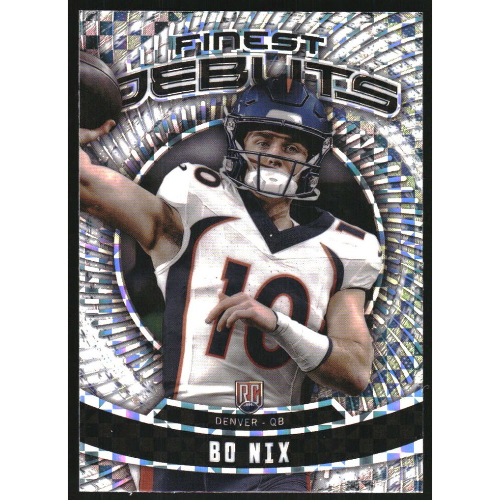 2024 Finest Debuts Checkerboard Refractors #D6 Bo Nix
