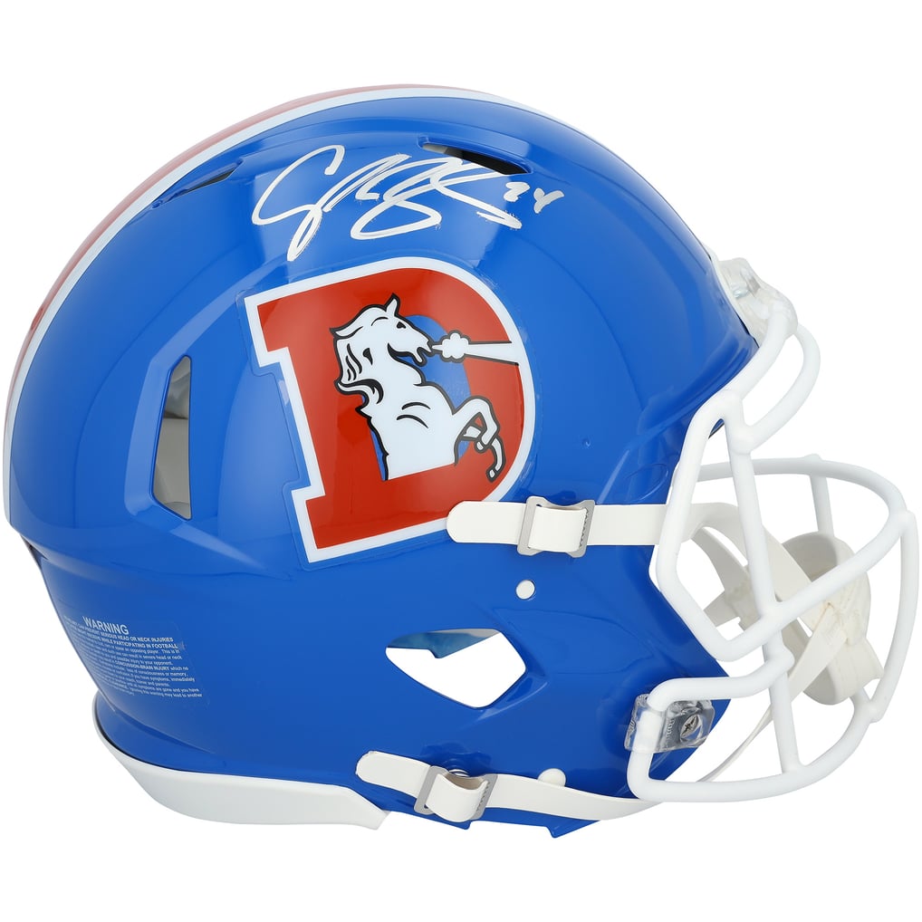 Champ Bailey Denver Broncos Autographed Fanatics Authentic Riddell 1975-1996 Throwback Speed Authentic Helmet