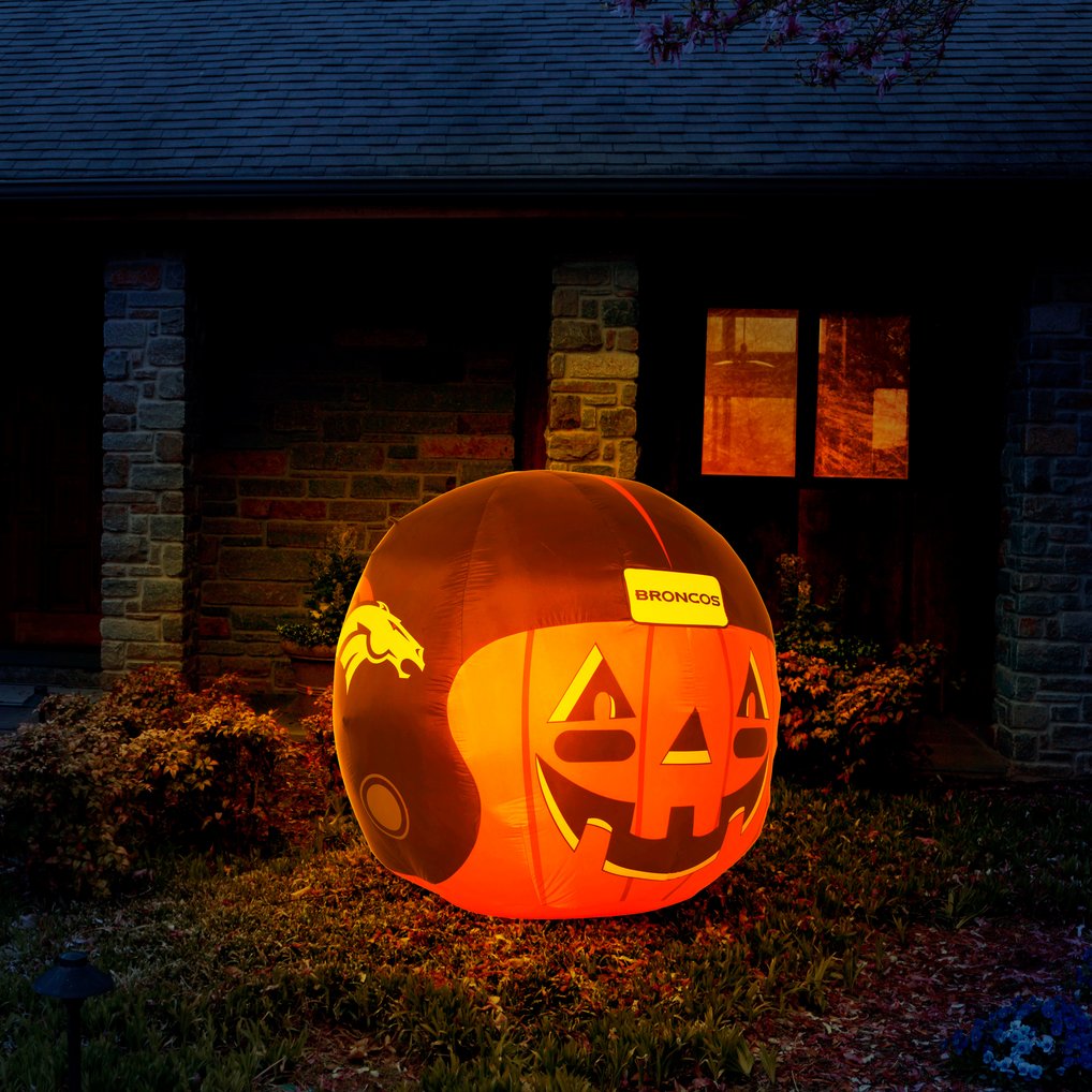 Denver Broncos 4' Inflatable Jack-O'-Helmet