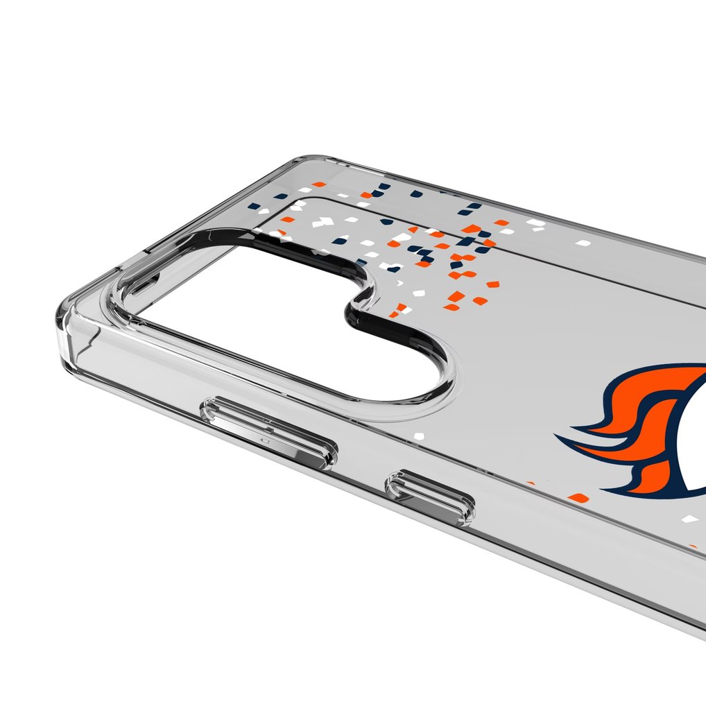 Denver Broncos Galaxy Clear Case with Confetti Design