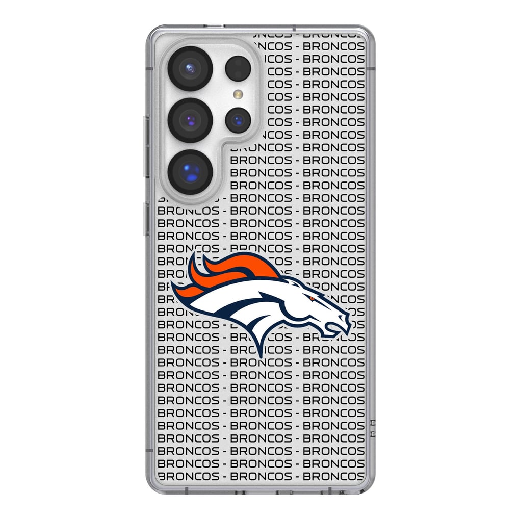 Denver Broncos Galaxy Clear Text Backdrop Design Case