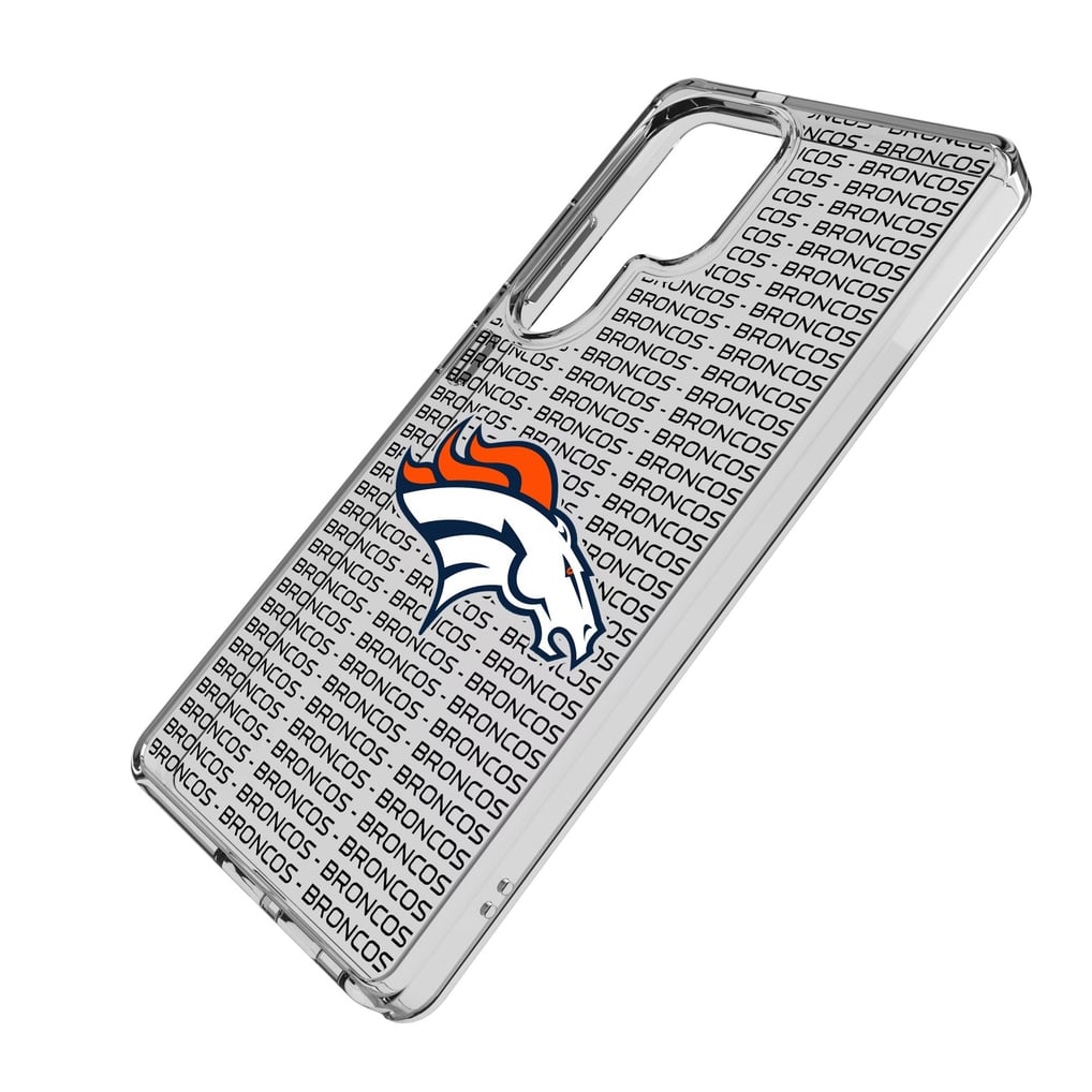 Denver Broncos Galaxy Clear Text Backdrop Design Case