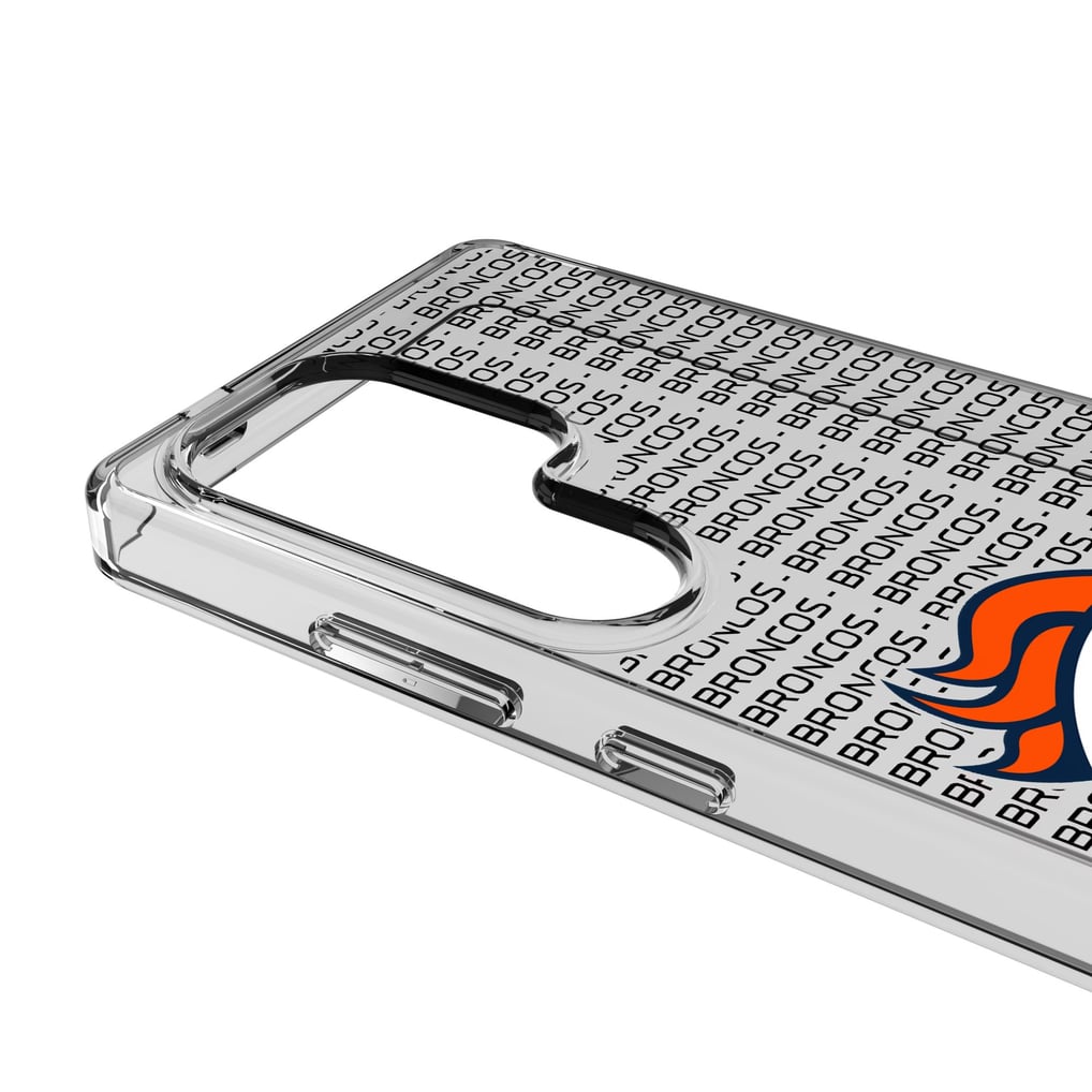 Denver Broncos Galaxy Clear Text Backdrop Design Case