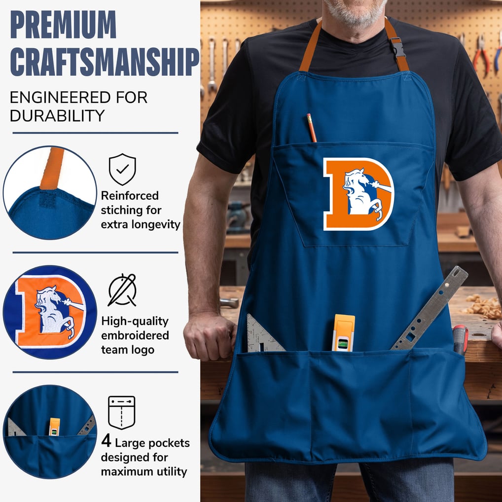 Denver Broncos Gridiron Classics Gameday Grilling Apron