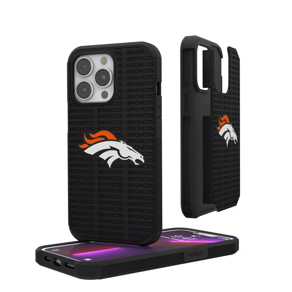 Denver Broncos iPhone Rugged Case with Text Design