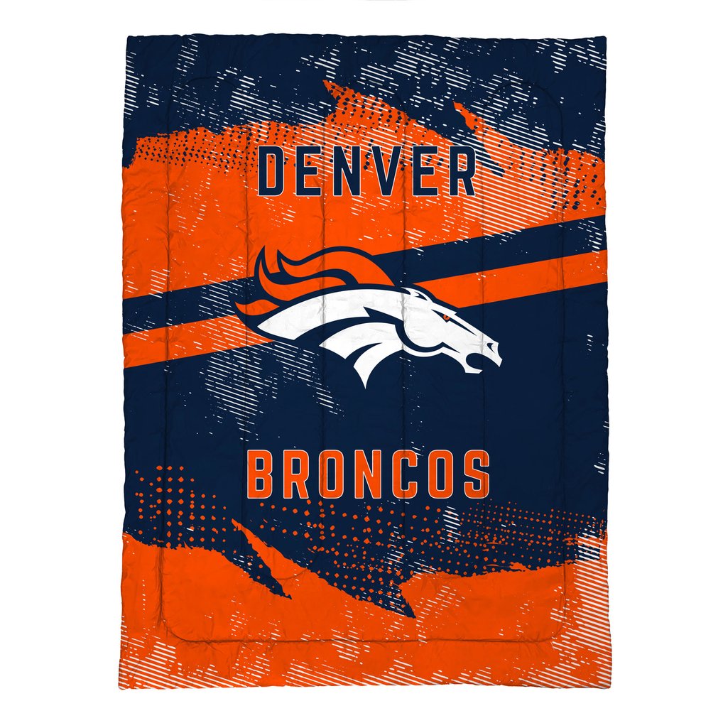 Denver Broncos Slanted Stripe 4-Piece Twin Bed Set