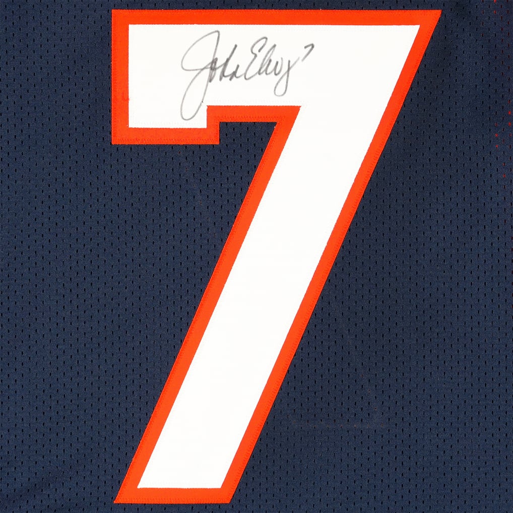 John Elway Denver Broncos Fanatics Authentic Autographed Blue Mitchell & Ness 1997 Throwback Authentic Jersey