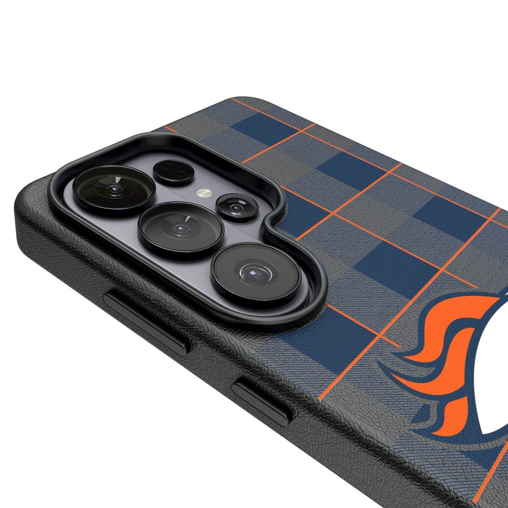 Denver Broncos Keyscaper Plaid Galaxy Magnetic Bump Case