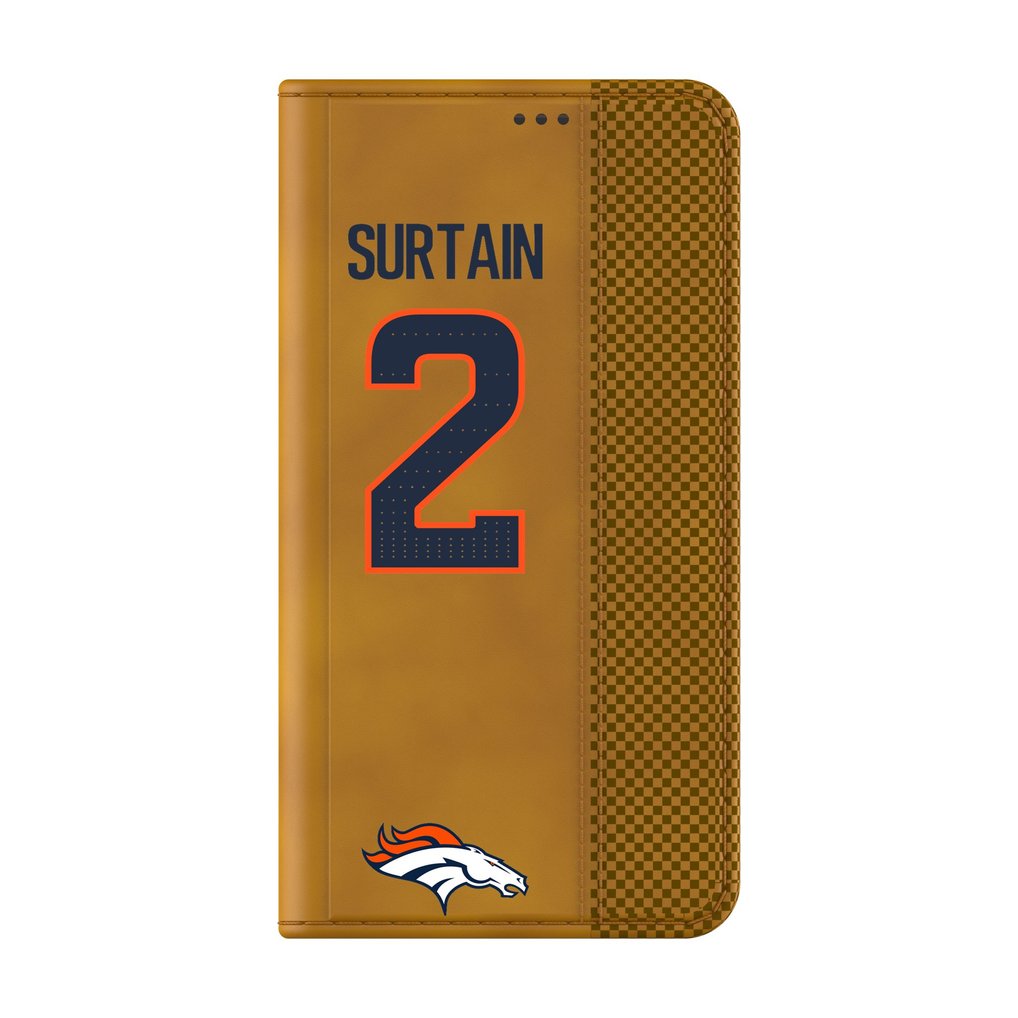 Patrick Surtain Denver Broncos Keyscaper Galaxy Folio Case - Brown