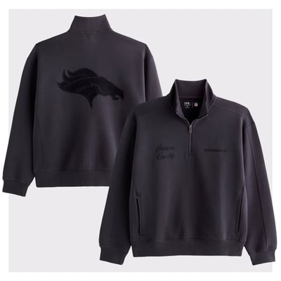 Denver Broncos Abercrombie & Fitch YPB neoKNIT MAX Half-Zip Top - Black