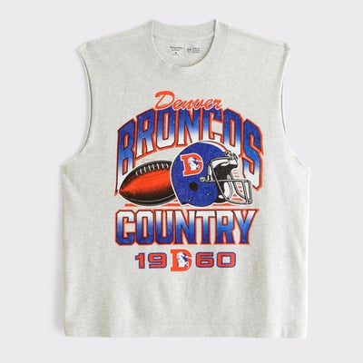 Denver Broncos Abercrombie & Fitch Tank Top - Gray