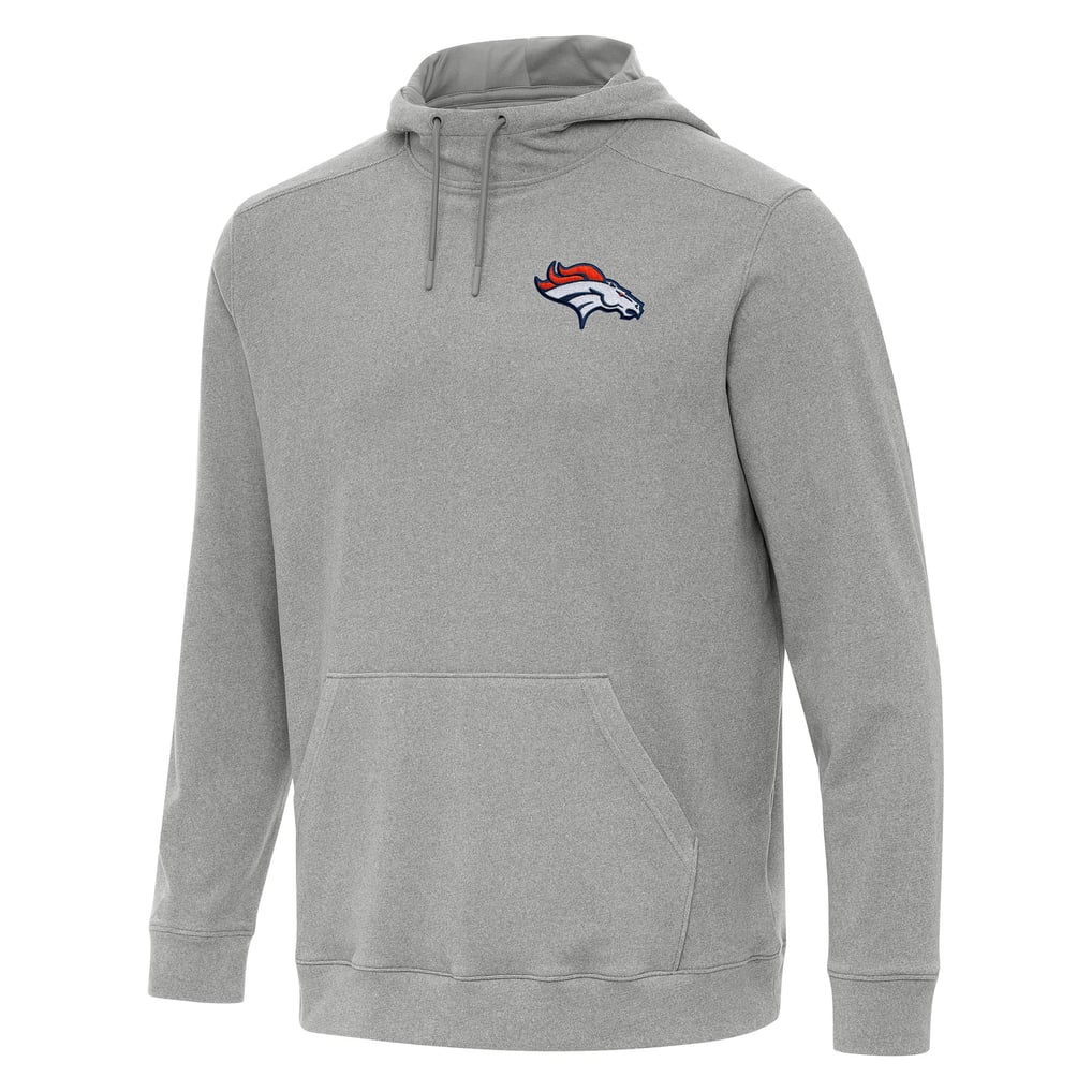 Denver Broncos Antigua Cloud Pullover Hoodie - Heather Gray