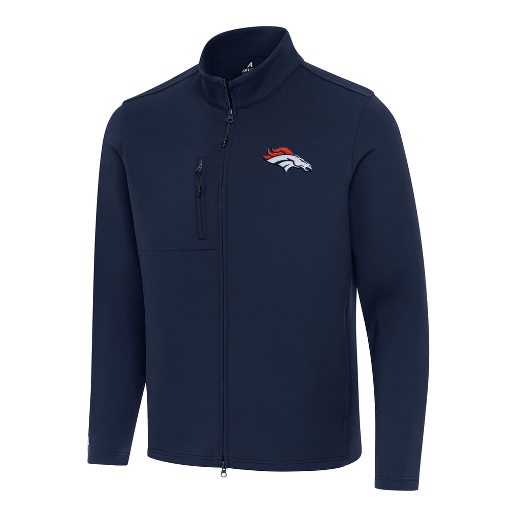 Denver Broncos Antigua Objection Full-Zip Jacket - Navy