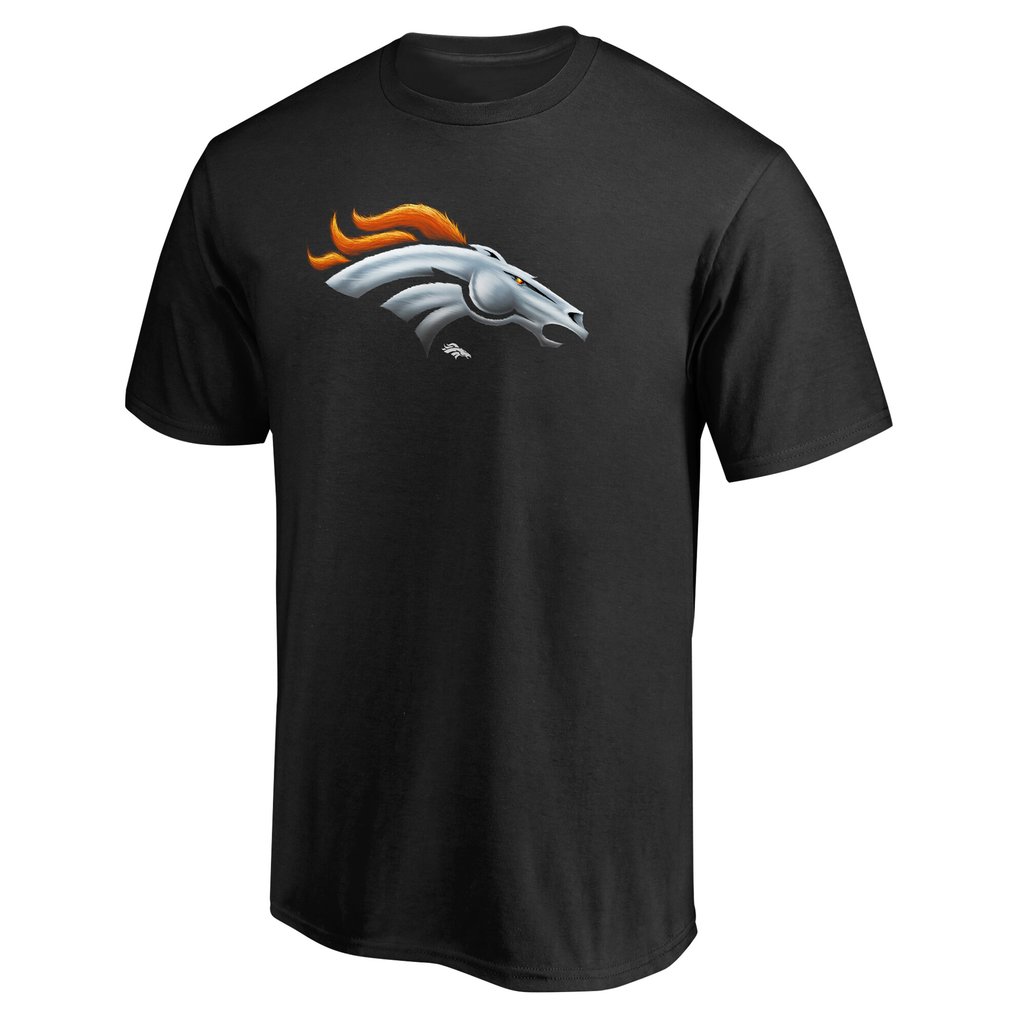 Denver Broncos Personalized Midnight Mascot T-Shirt - Black