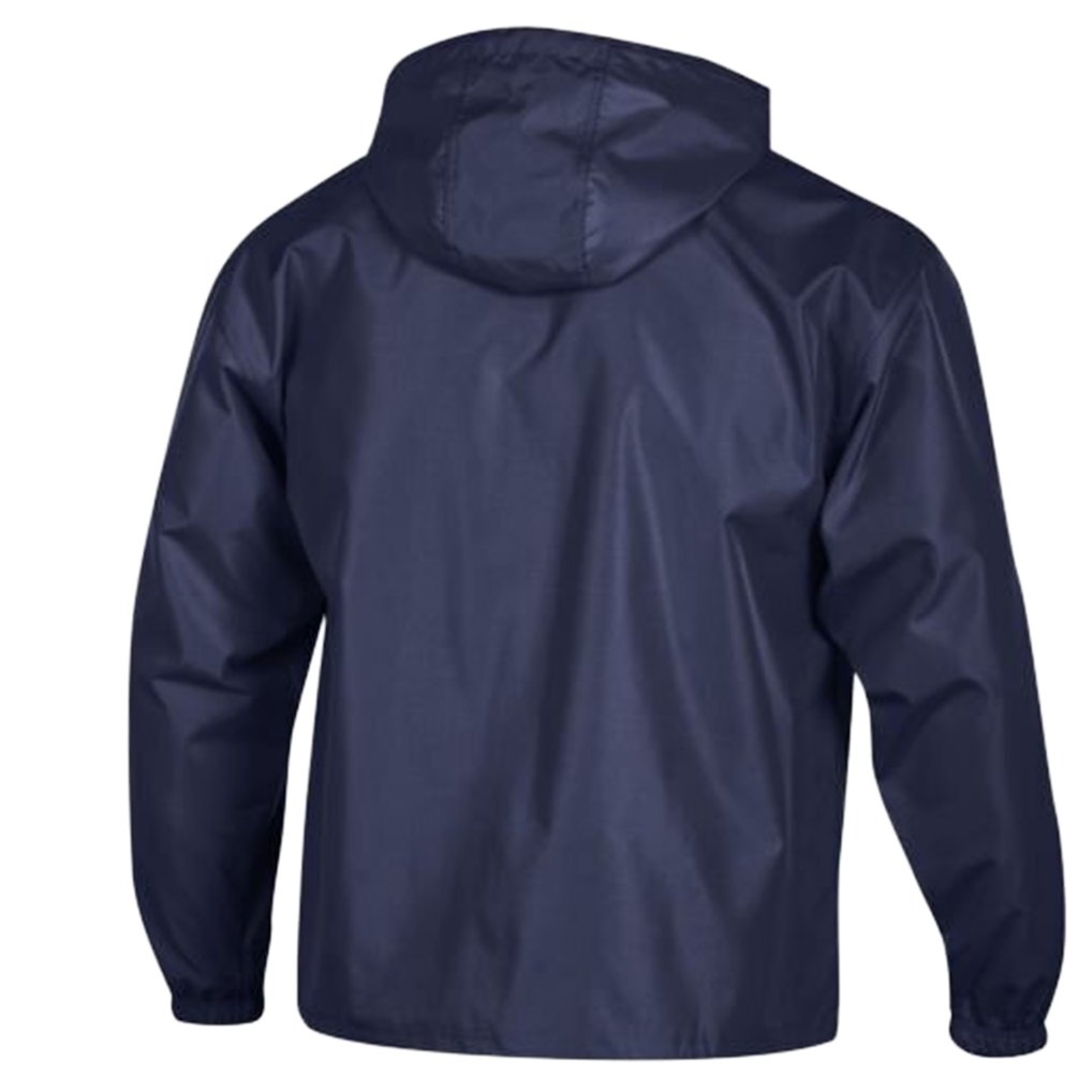 Denver Broncos Champion Packable Hooded Windbreaker Half-Zip Jacket - Navy