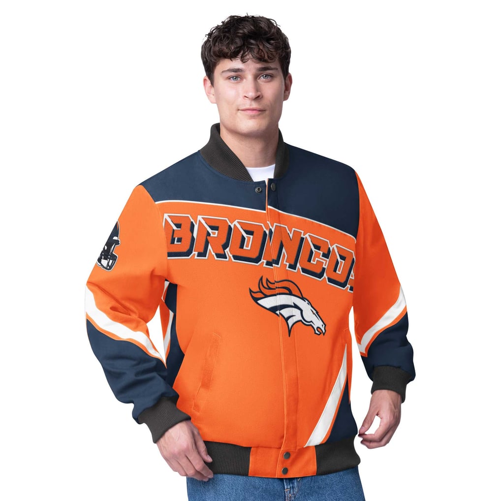  Denver Broncos G-III Extreme Maximum Racing Full-Snap Jacket- Orange
