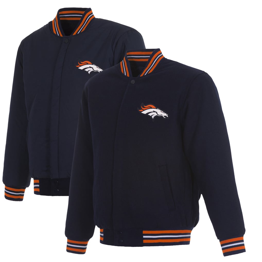Denver Broncos JH Design Reversible Full-Snap Jacket - Navy
