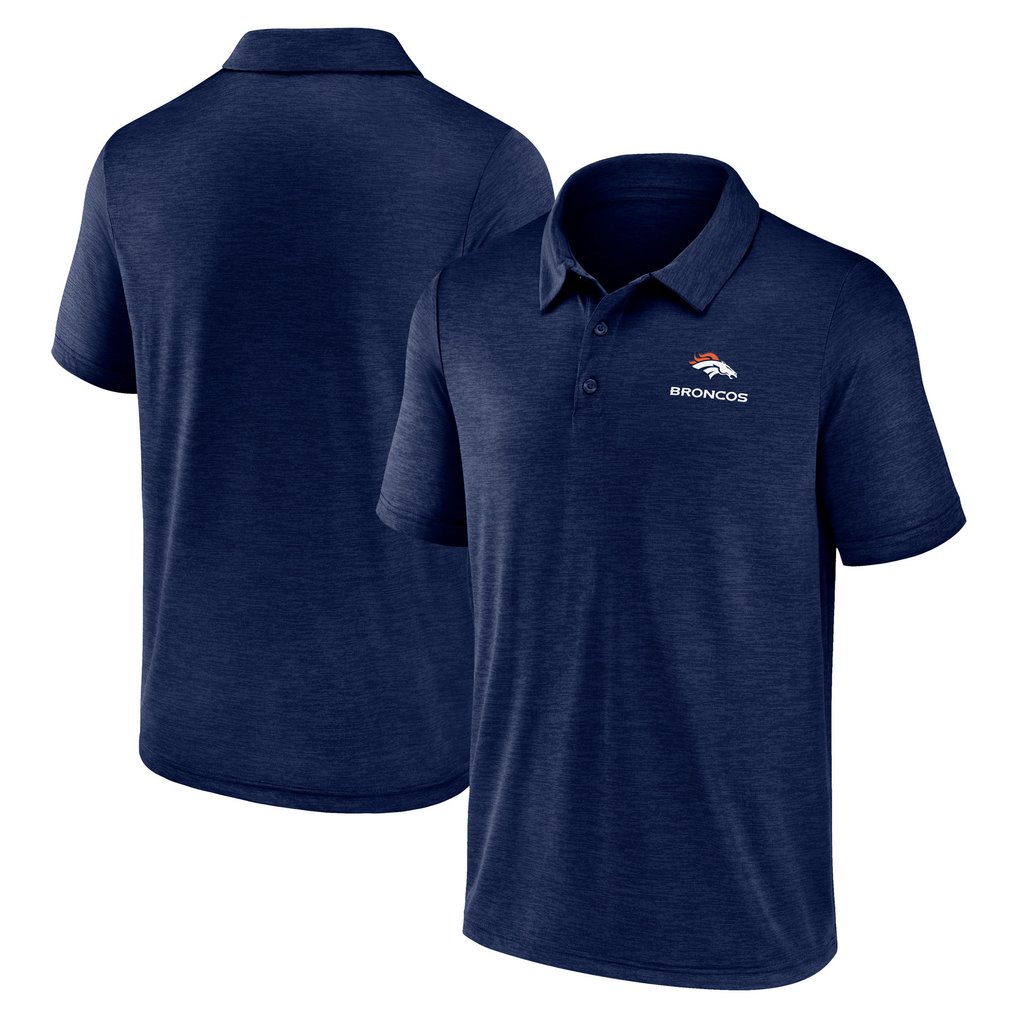 Denver Broncos Logo Athletic Making Waves Polo - Navy