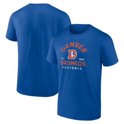  Denver Broncos Logo Athletic Vintage Arch T-Shirt - Royal