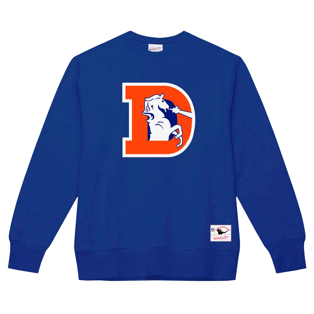 Denver Broncos Mitchell & Ness Basic Fleece Pullover Sweatshirt - Royal