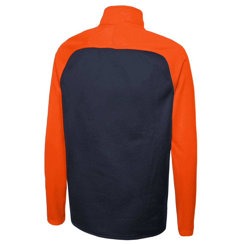Denver Broncos New Era Combine Authentic O-Line Raglan Half-Zip Jacket - Navy
