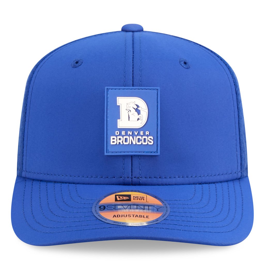 Denver Broncos New Era 2025 Sideline Throwback 9SEVENTY Trucker Adjustable Hat - Royal