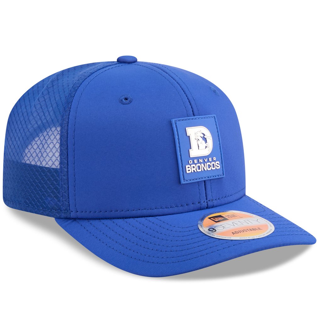 Denver Broncos New Era 2025 Sideline Throwback 9SEVENTY Trucker Adjustable Hat - Royal
