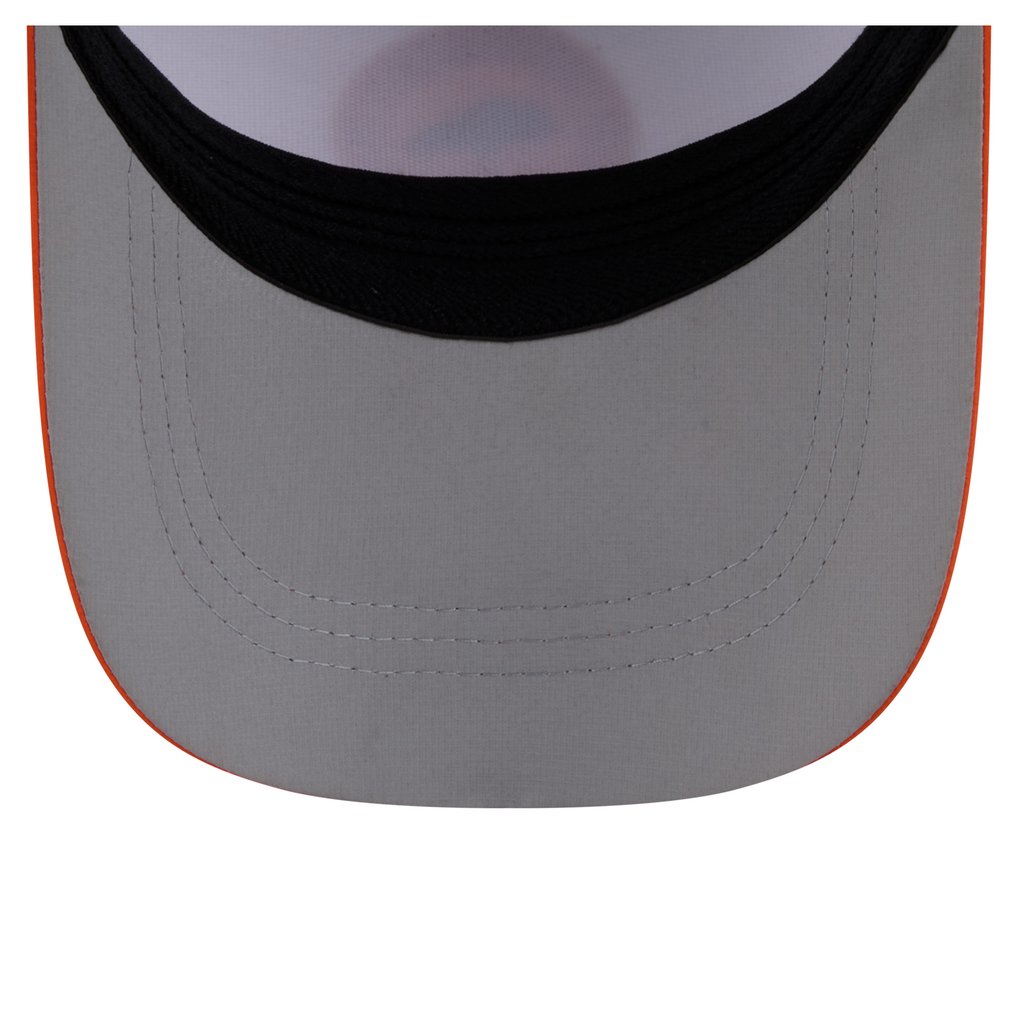 Denver Broncos New Era Patch 39THIRTY A-Frame M-Crown Perforated Flex Hat - White/Orange
