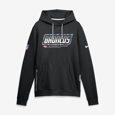 Denver Broncos Nike 2026 NFL Crucial Catch Sideline Standard Issue Dri-FIT Pullover Hoodie - Black