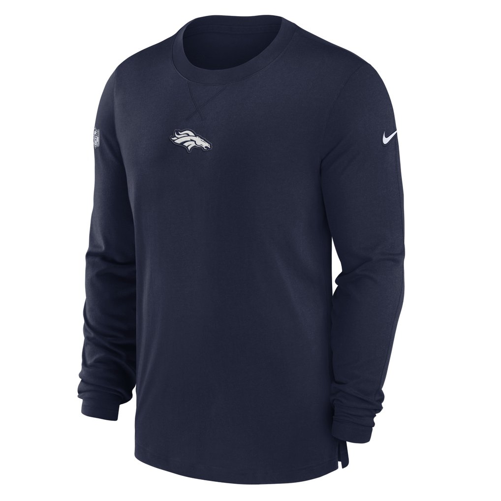 Denver Broncos Nike 2023 Sideline Performance Long Sleeve T-Shirt - Navy