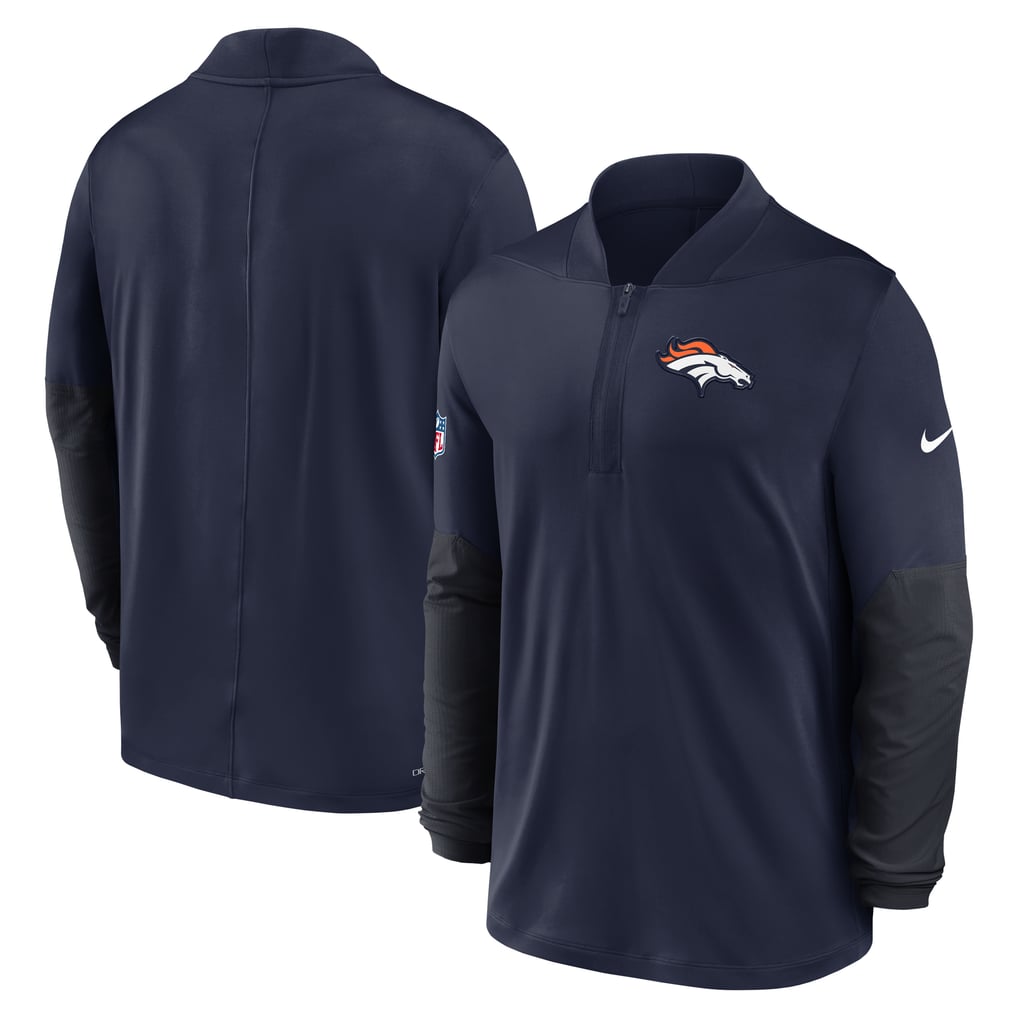 Denver Broncos Nike Sideline Dri-FIT Half-Zip Pullover - Navy