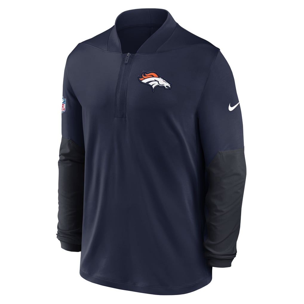 Denver Broncos Nike Sideline Dri-FIT Half-Zip Pullover - Navy