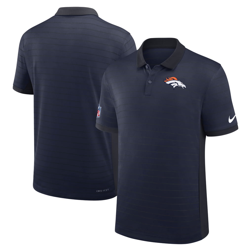 Denver Broncos Nike Sideline Victory Stripe Dri-FIT Polo - Navy