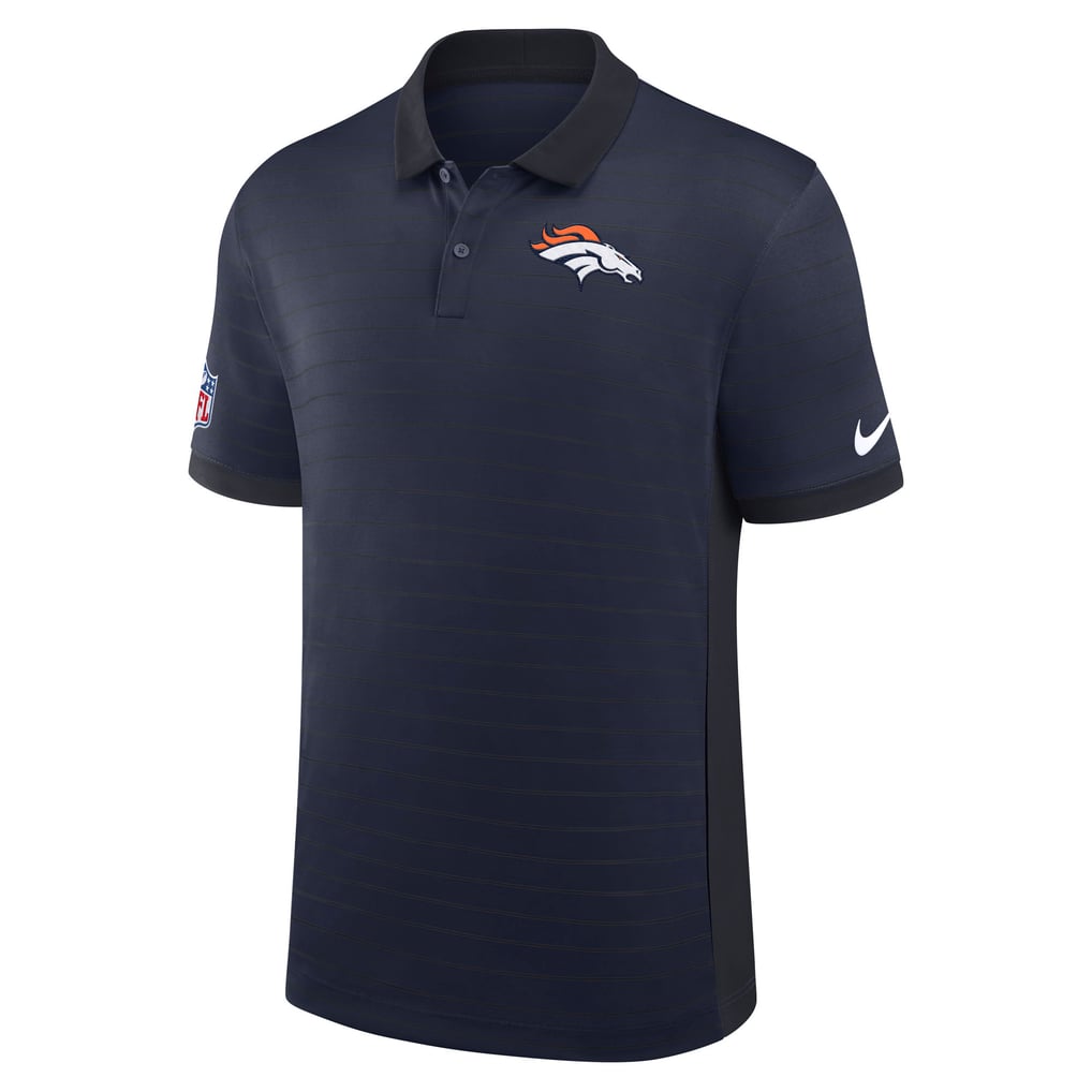 Denver Broncos Nike Sideline Victory Stripe Dri-FIT Polo - Navy
