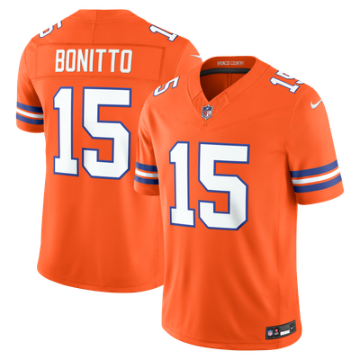 Nik Bonitto Denver Broncos Nike Alternate Mile High Collection 1977 Throwback Vapor F.U.S.E. Stitched Limited Jersey - Orange