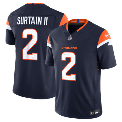 Pat Surtain II Denver Broncos Nike Alternate Vapor F.U.S.E. Stitched Limited Jersey - Navy