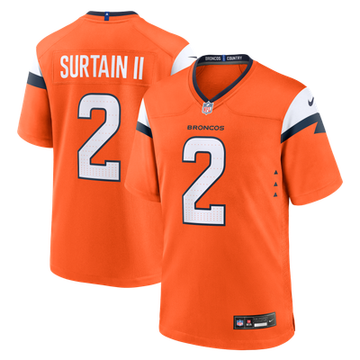 Patrick Surtain II Denver Broncos Nike Team Game Jersey - Orange