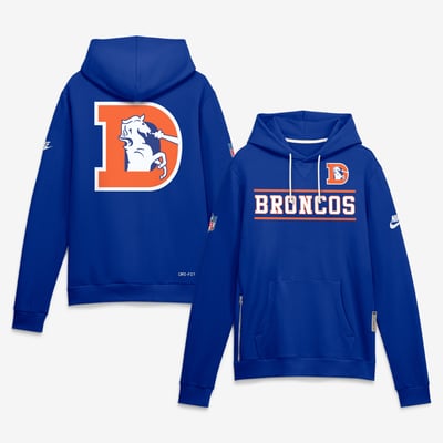 Denver Broncos Nike Standard Issue Replay Officials Alternate Dri-FIT Hoodie - Royal