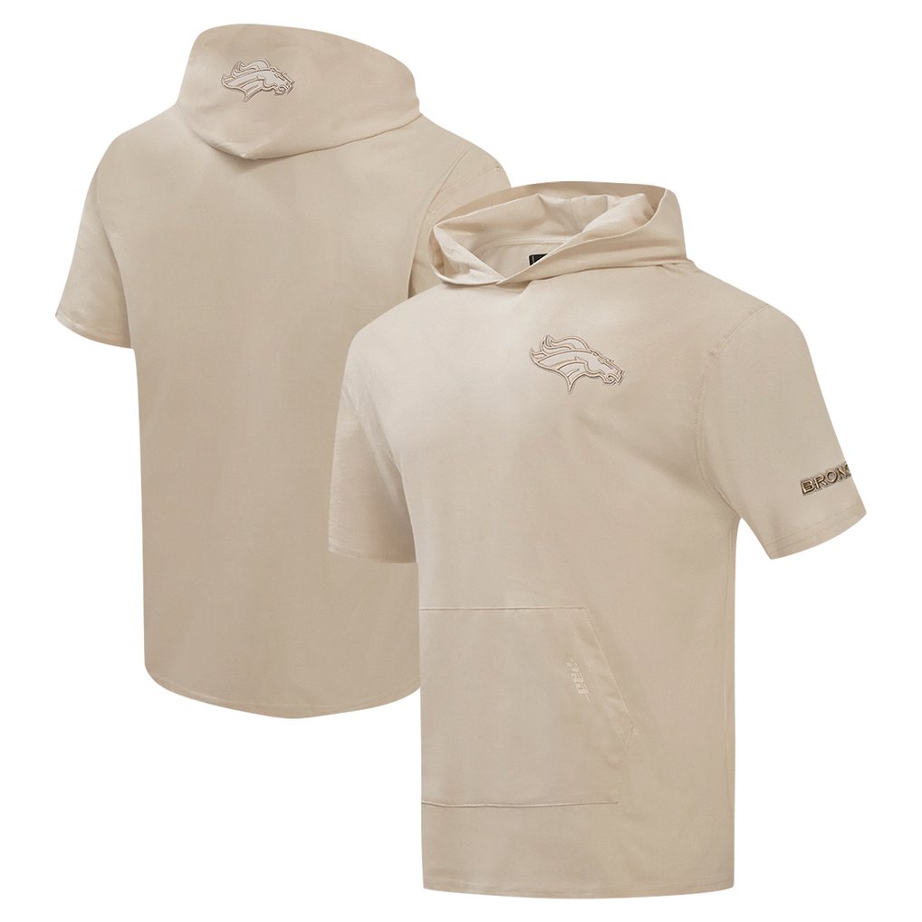 Denver Broncos Pro Standard Neutrals Capsule Short Sleeve Pullover Hoodie - Tan