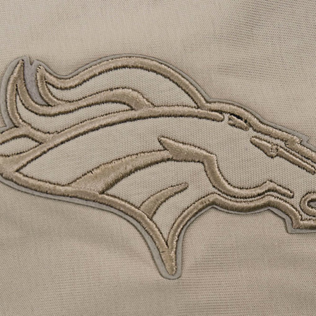 Denver Broncos Pro Standard Neutrals Capsule Short Sleeve Pullover Hoodie - Tan