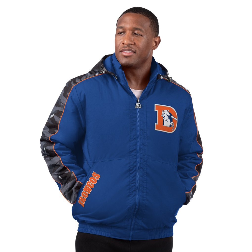Denver Broncos Starter Thursday Night Gridiron Full-Zip Hoodie Jacket - Navy