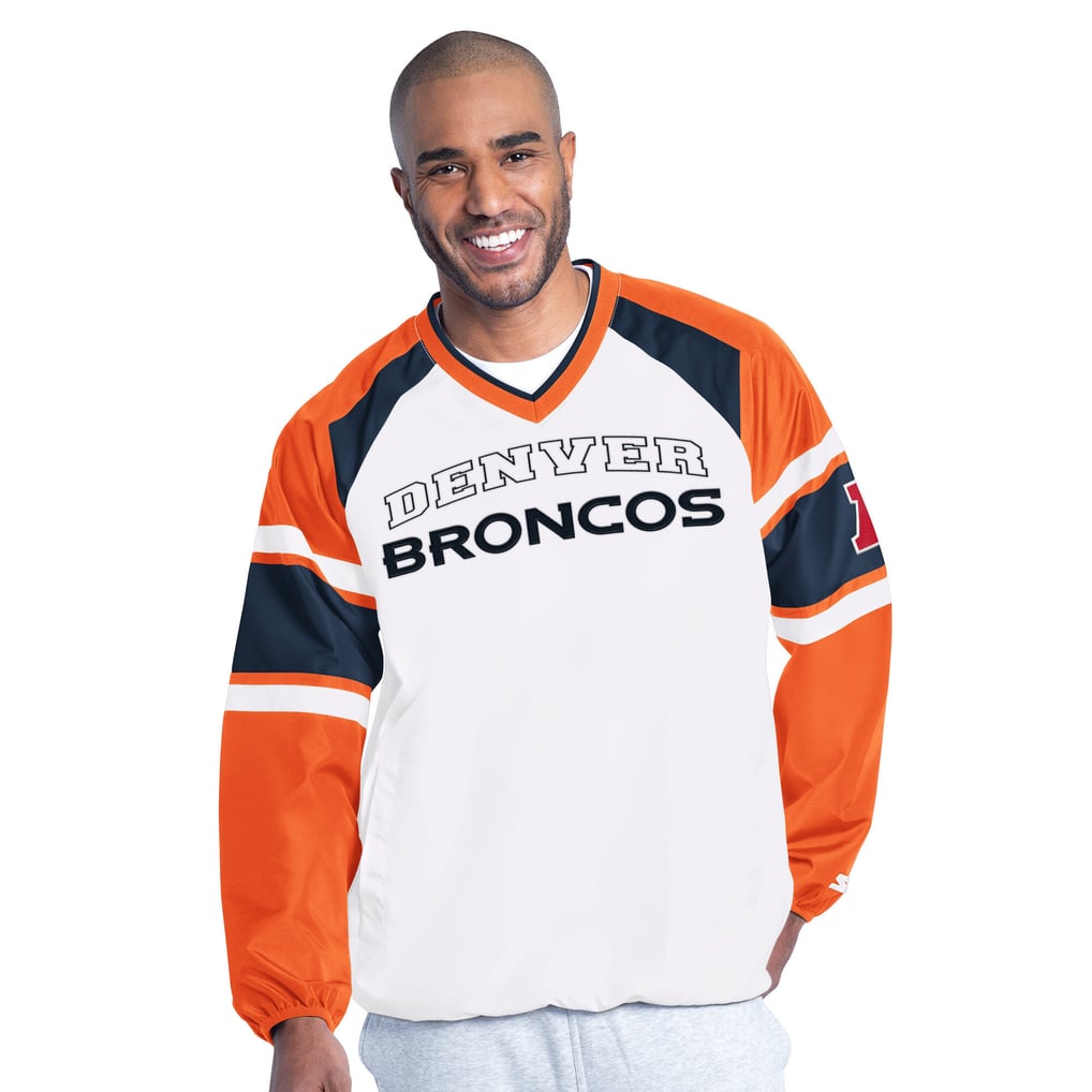  Denver Broncos Starter Infield Play Raglan Pullover Jacket - White