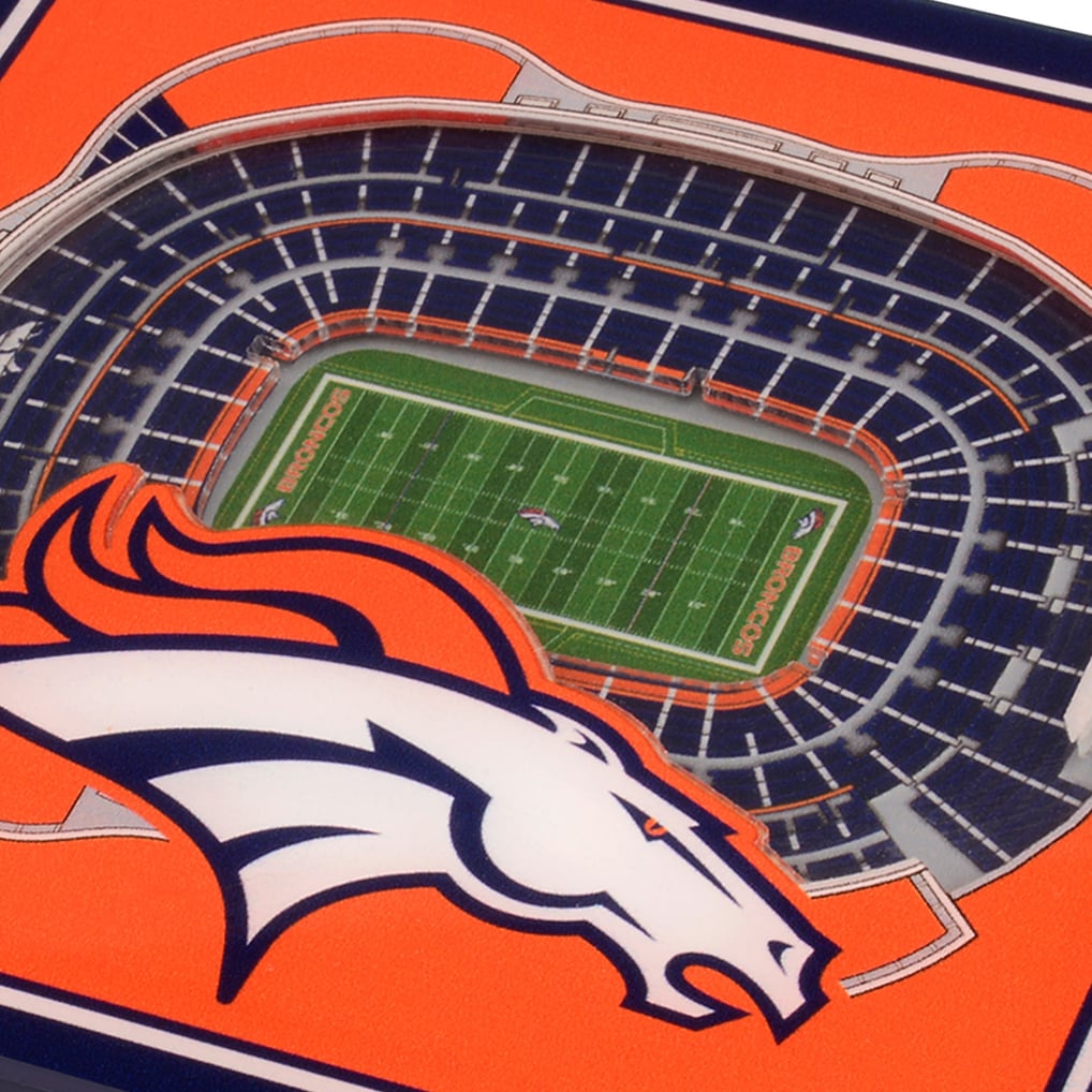 Denver Broncos 3D StadiumViews Coasters - Orange