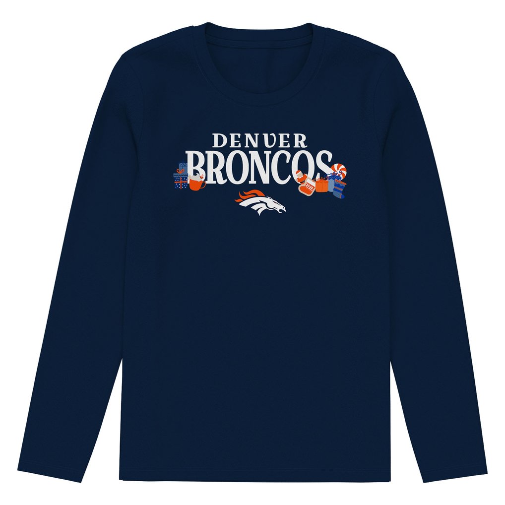 Denver Broncos Outerstuff Toddler Chestnut Holiday Sleep Set - Navy