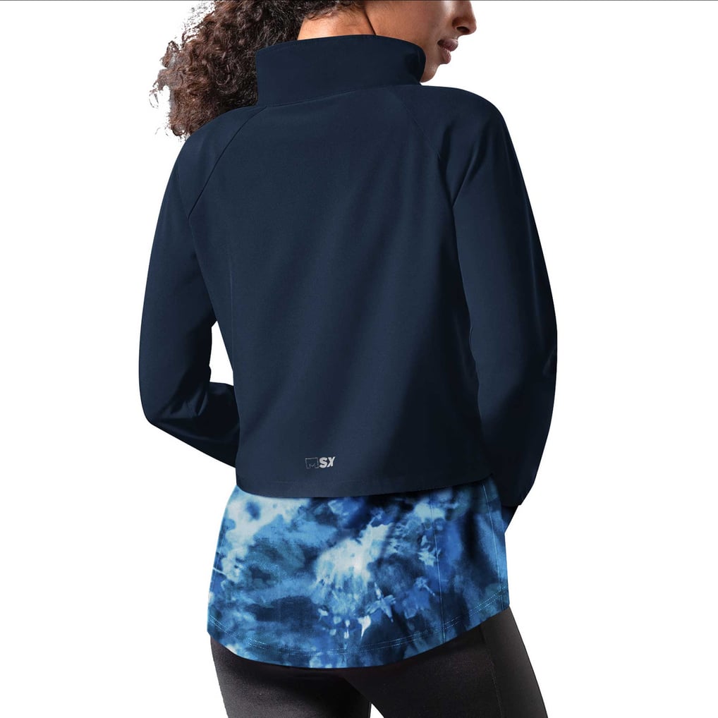 Denver Broncos MSX by Michael Strahan Women's Grace Raglan Full-Zip Running Jacket - Navy