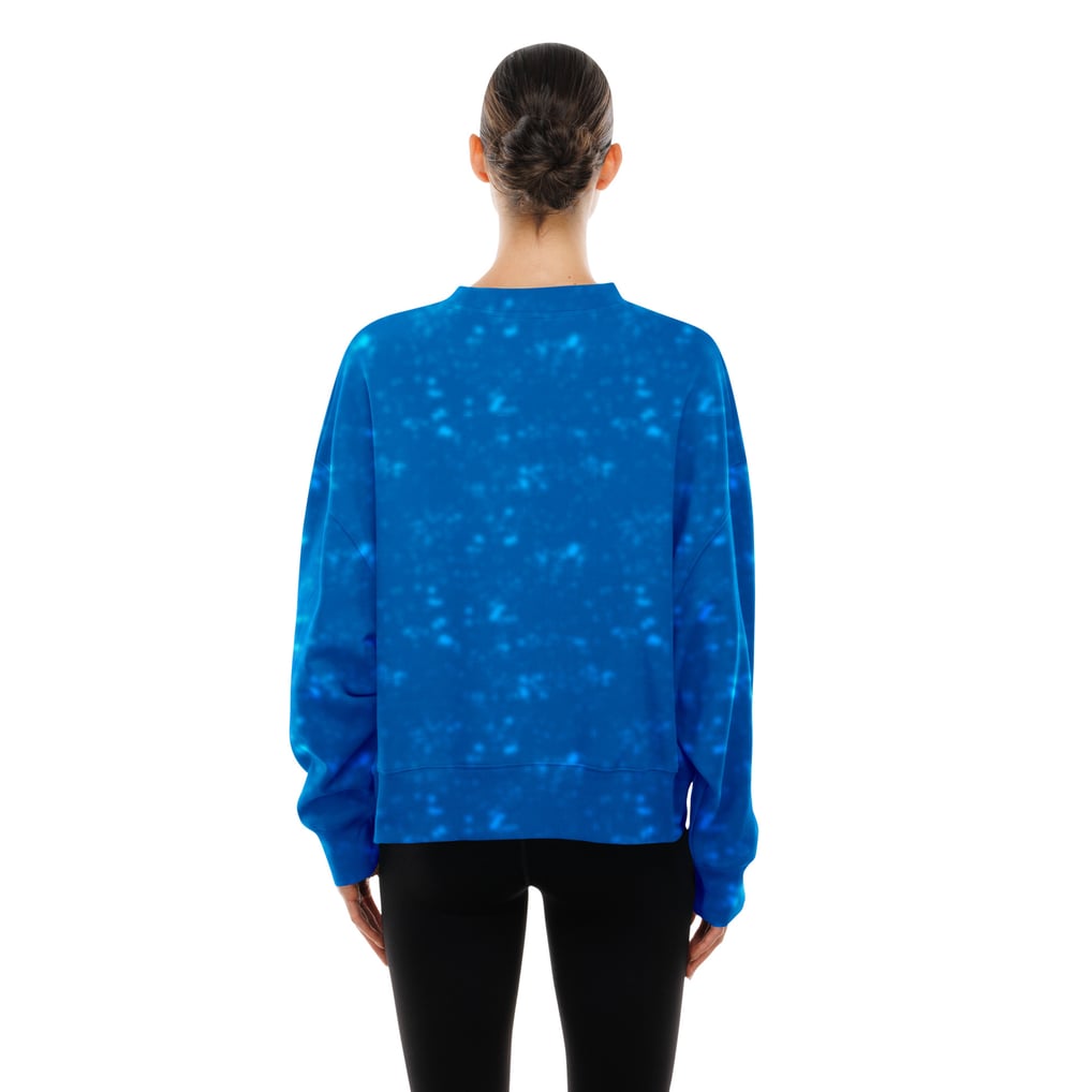  Denver Broncos New Era Women's Throwback Oversized Boxy Sweatshirt - Royal