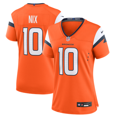 Bo Nix Denver Broncos Nike Women's Game Jersey -  Orange