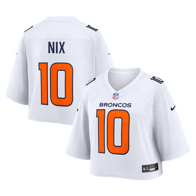 Bo Nix Denver Broncos Nike Women's Cropped Fashion Game Jersey - White