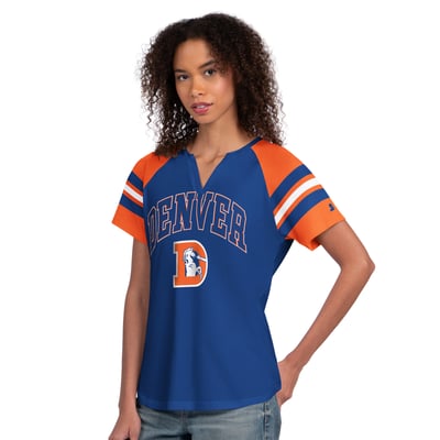  Denver Broncos Starter Women's Game On Notch Neck Raglan T-Shirt - Royal