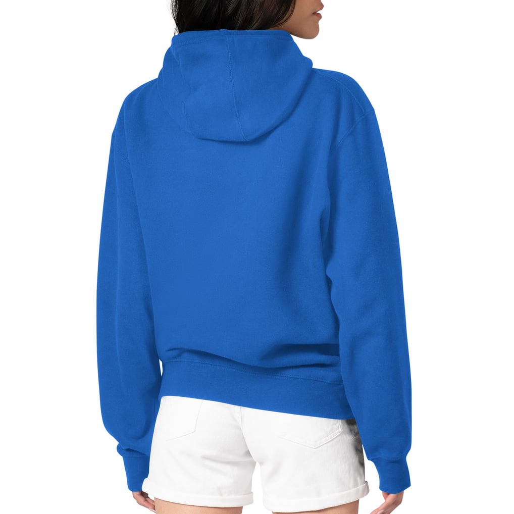 Denver Broncos Starter Women's Groovy Script Pullover Hoodie - Royal